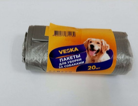 Мешок для уборки за собаками VESKA черн (рул 20шт)