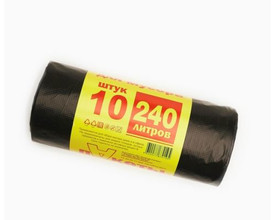 Мешок для мусора 240л ПВД (10шт) рул Особо прочные ВЕСКА 1/30