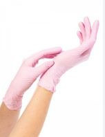 Перчатки нитриловые  Foxy Gloves 3,5 гр.РОЗОВЫЕ S 1/50