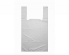 Пакет-майка ПНД 41+(2*9)*60/25 белый  50/1000